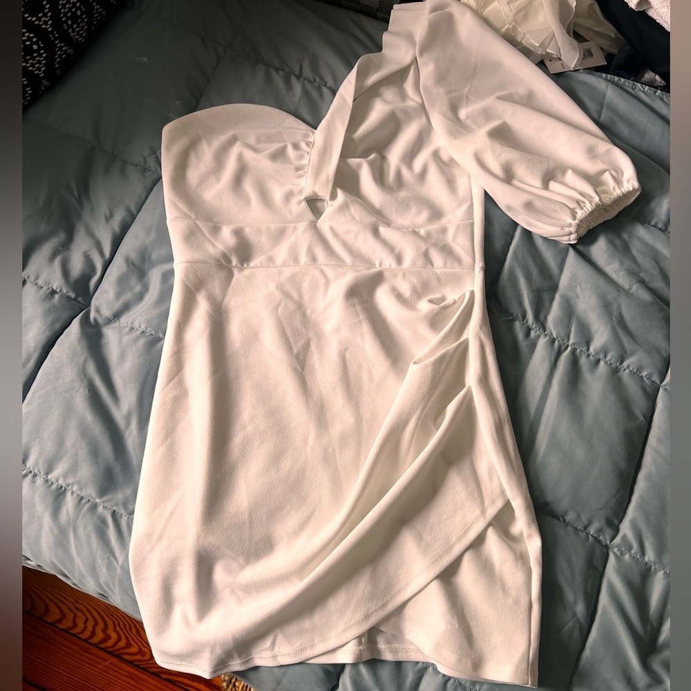 White one shoulder dress
